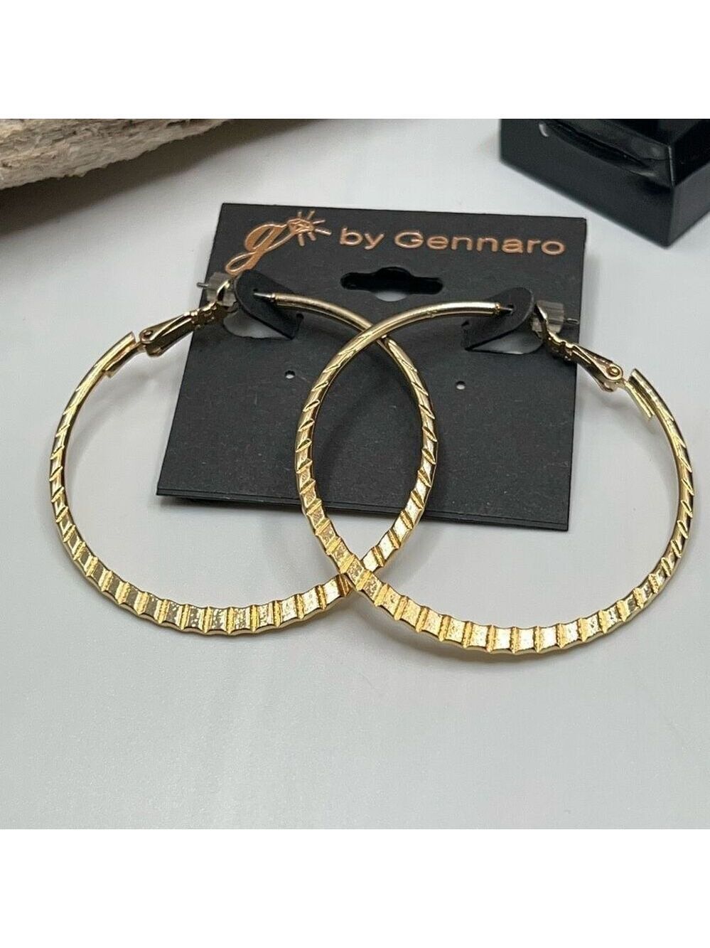 Gold Hoops G by Gennaro Earrings